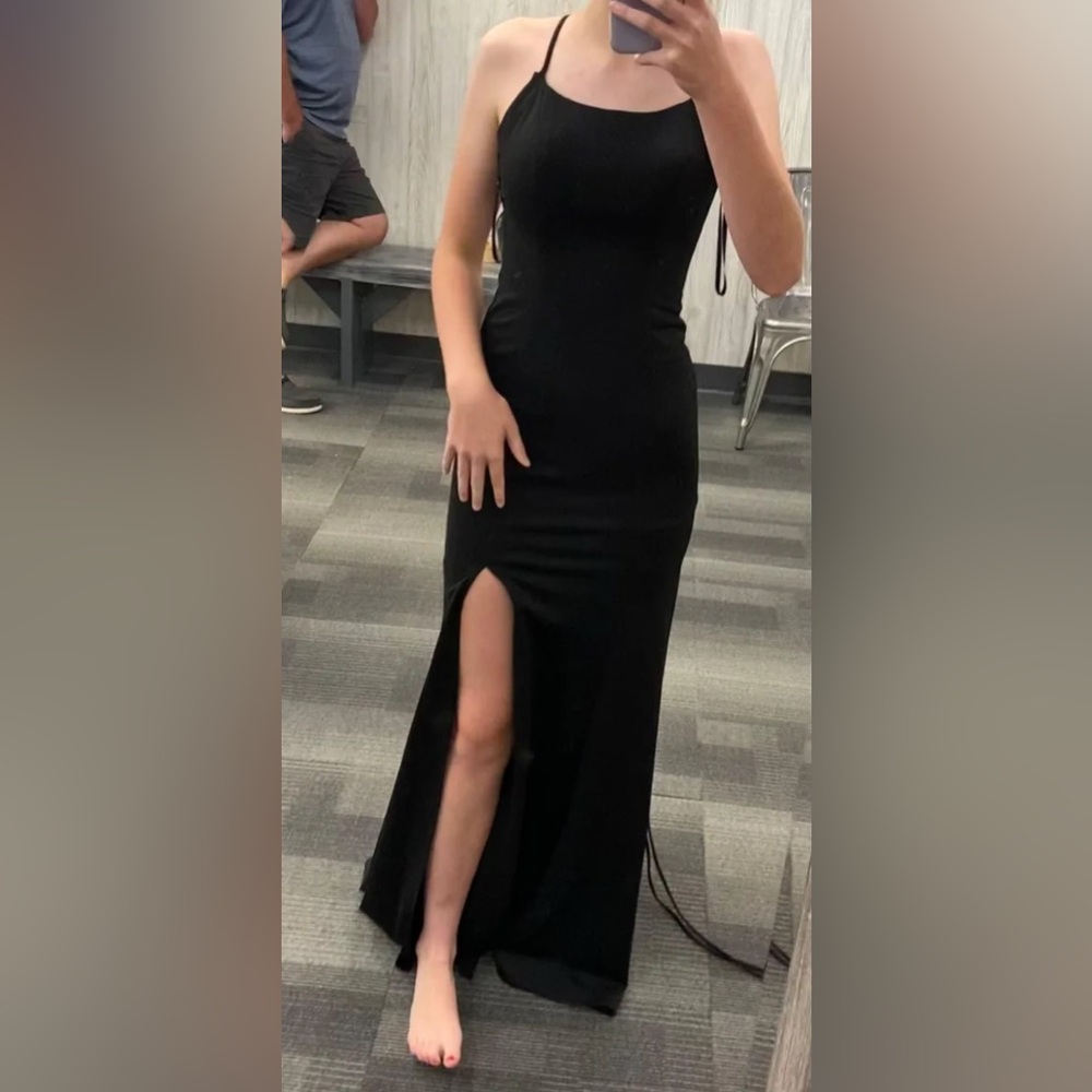 JD Young Black Prom Dress
